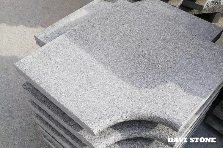 Swimming Pool Dark Grey Granite Stone G654-5 Flamed Bullnose edge 50x50x3cm